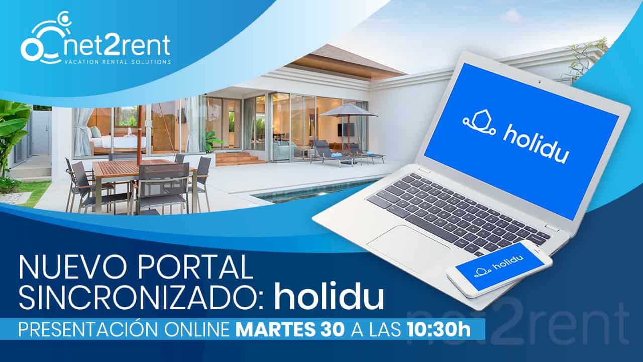 Te invitamos a la presentación online del nuevo portal sincronizado por net2rent: holidu