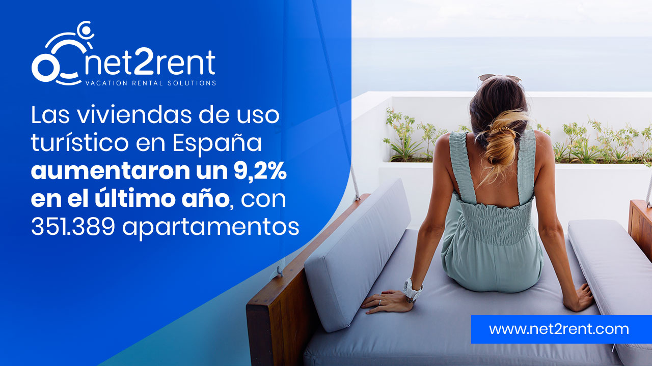Las viviendas de uso turístico en España aumentaron un 9,2% en el último año, con 351.389 apartamentos